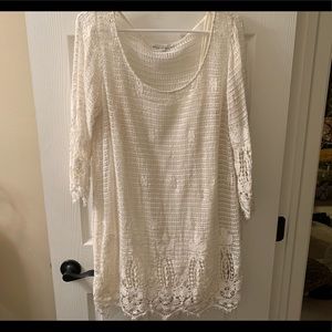 White American Eagle Lace Dress